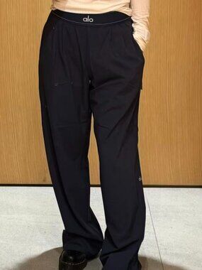 Black🥰ALO Yoga Suit Up Trouser(Regular Length)🍓Wide Leg/Chic/Casual/NWT